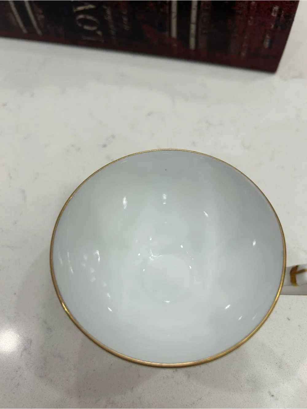 Titanic Pattern-Vintage Floral Gold-Trim Tea Cup & Saucer - Green, Pink, White